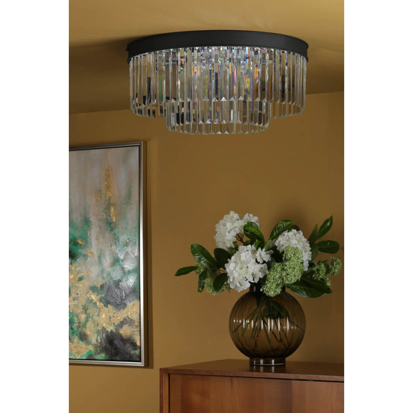 Sufitowa lampa kryształowa Celeus CEL4822 czarny przezroczysty