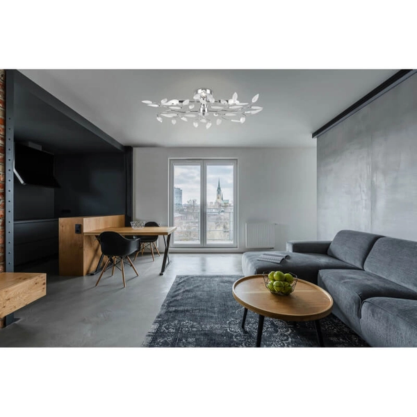 Lampa sufitowa Vida 63160-4 gałązki satyna chrom crystal