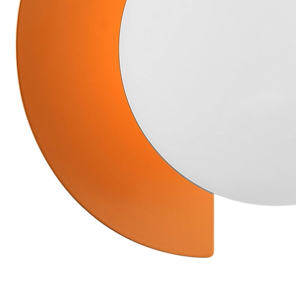 Kinkiet ścienny szklany Nauti WL-37482-OR kula pomarańczowy biały