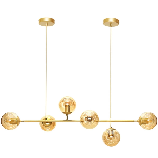 Lampa sufitowa molekuły 439 Domeno LED wielopunktowa złota