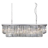 Prostokątna lampa wisząca CGHERERECTCH kryształowa chrom