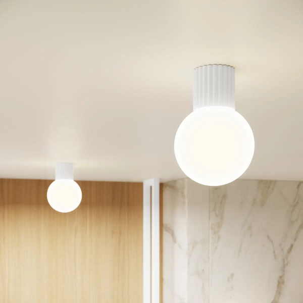 Kulista sufitowa lampa HALO SL.1708 do łazienki IP44 biała