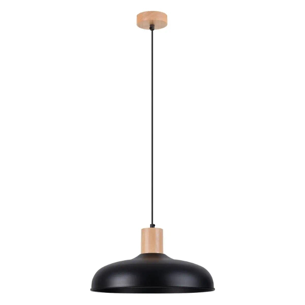 Lampa do salonu zwisająca Indy SL.1324 Sollux drewniana czarna