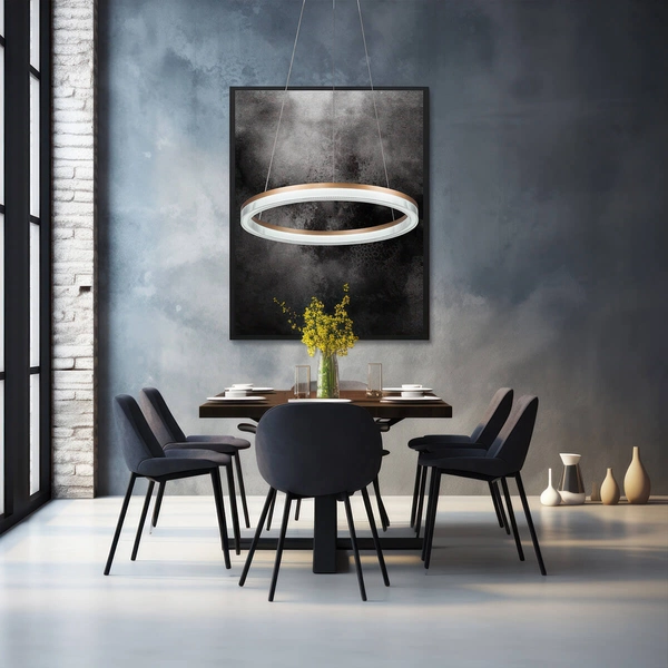 Lampa wisząca ring Midway LP-033/1P S GD Cristal Triangle LED 50W złota