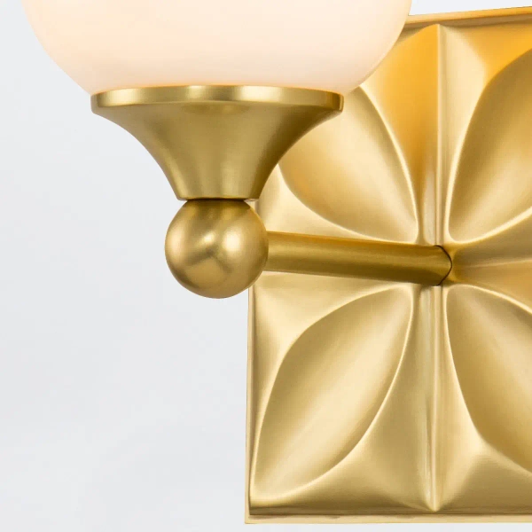 Łazienkowy kinkiet Eplison QN-EPSILON-1WB-AB-O szklany IP44 mosiądz