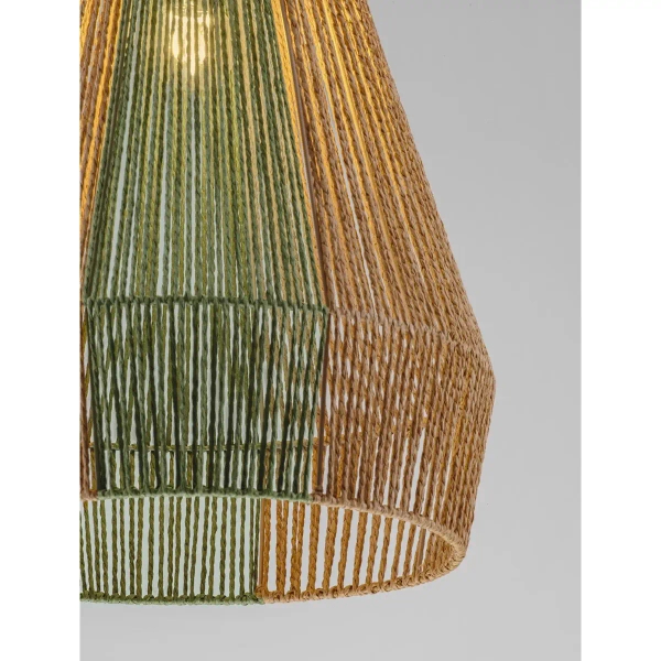 Sznurkowa lampa wisząca GRANIVO LE45348 boho drewniana brązowa