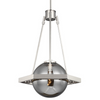 Lampa wisząca QN-HARPER-1P obręcz kula ball nikiel