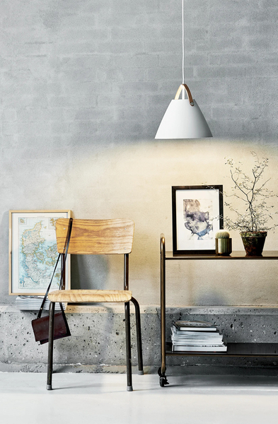 Minimalistyczna lampa wisząca Strap 84333001 Nordlux biała