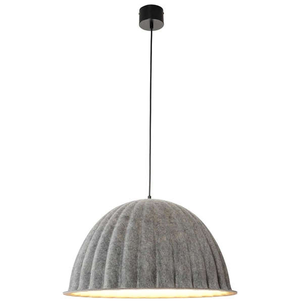 Lampa wisząca z kloszem Felt ST-10267P-S grey Step materiałowa szara