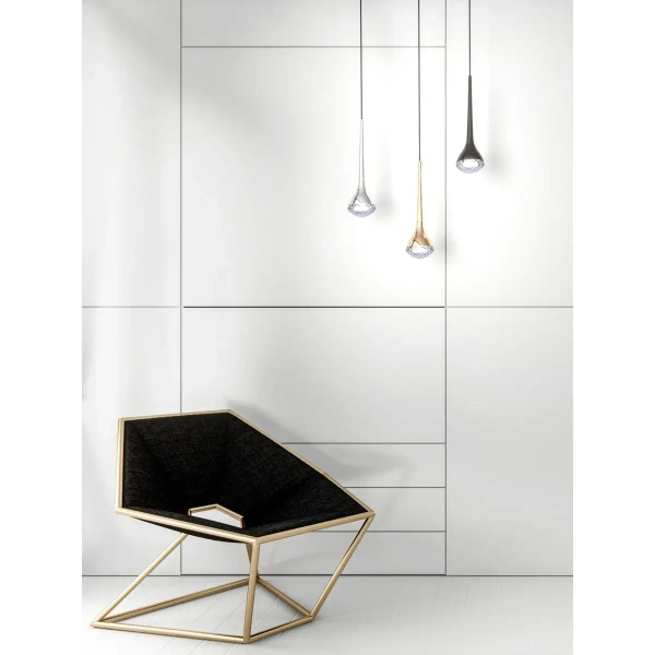 Wisząca lampa złota CRIMA OR80315 LED 6W Orlicki glamour do sypialni