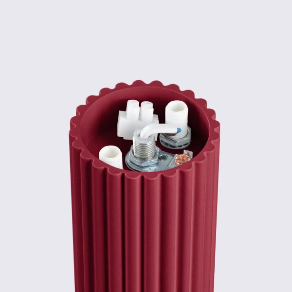 Okrągła lampa sufitowa HALO SL.1748 szklana kula IP44 biała burgundowa