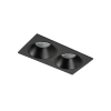 Podwójny downlight sufitowy Prisma 10579 prostokąt czarny