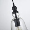 Loftowa LAMPA wisząca PARIS P01789BK Cosmolight industrialny zwis szklany przezroczysty