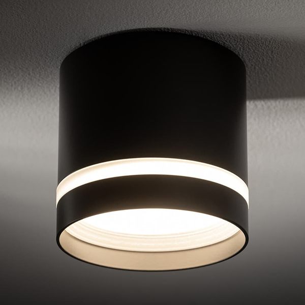 Punktowa lampa tuba Cres 10480 Nowodvorski natynkowa okrągła czarna