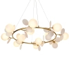 Żyrandol glamour CHIC ST-DL-2969 pierścień do salonu biały złoty