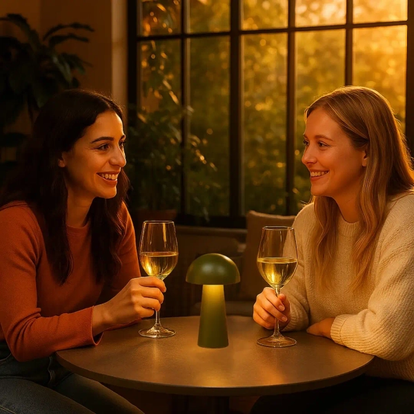 Akumulatorowa stołowa lampa Mireo 76038 LED 1,5W 3000K IP44 zielona