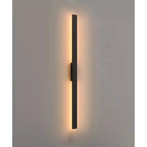 Tarasowa ścienna lampa LED PREDAZZO czarna W0461 20W 3000K IP65 podłużna