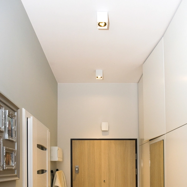 Lampa sufitowa Hamal 303101002 Elkim na korytarz kwadratowa biała