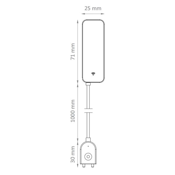Czujnik zalania TUYA Smart 321152 sterowany aplikacją IP67 biały