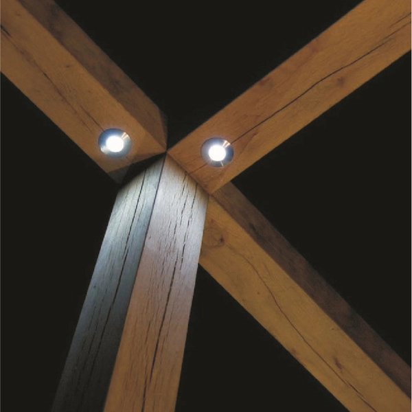 Wpustowa lampka Grund 800101301 Elkim LED 3W 6000K okrągła IP65 aluminium