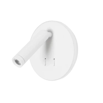 Lampa ścienna z włącznikiem LUX biała W0431 LED 7W 3000K tuba regulowana