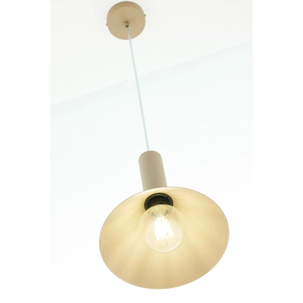 Wisząca lampa stożek VITRUM kaszmirowa 1xE27 nad stół 41544