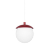 Zwisowa lampa do salonu Kuul KLF141P0 nad stół kula biała bordowa