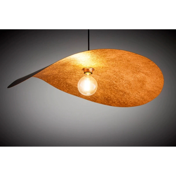 Lampa wisząca LEAF miedziana czarna 1xE27 kompozyt do salonu 41919