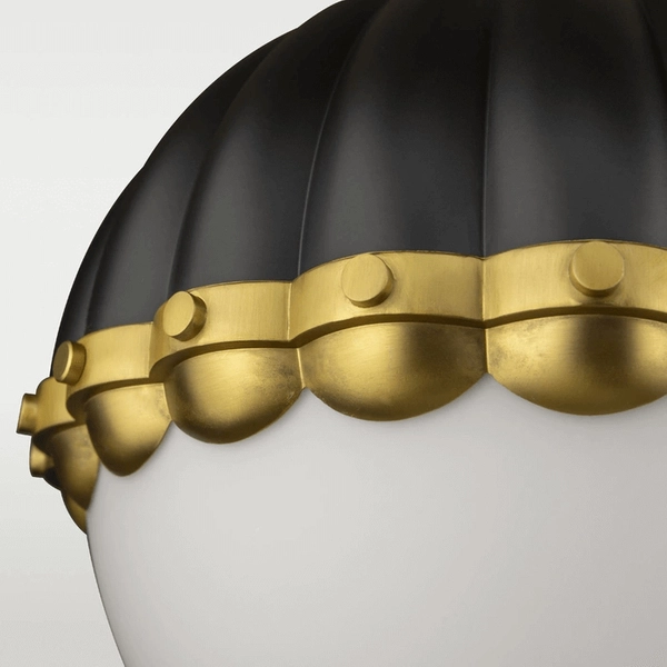 Wisząca lampa do salonu Pralines P01213BK Cosmolight ball czarna biała