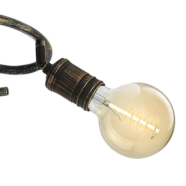 Sufitowa lampa do jadalni Fidel 3216 regulowany plafon złoto antyczne