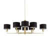 Żyrandol abażurowy Artu ART-ZWL-8 (Z) salonowy czarny mosiądz
