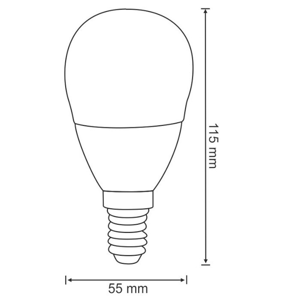 Żarówka LED RGB 311405 A55 LED E14 4,5W 350lm 230V biała ciepła