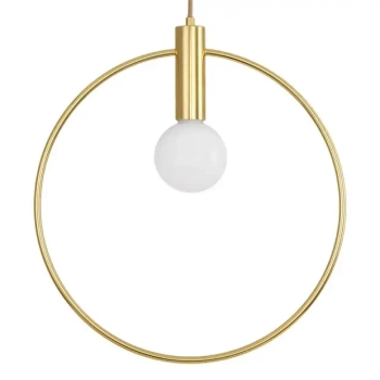 Pierścieniowa lampa wisząca BELLA DP0001A-400R do sypialni złota