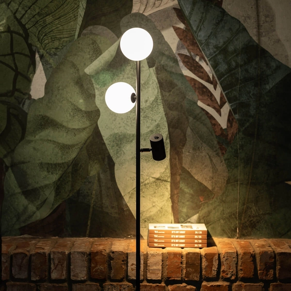 Stojąca lampa podłogowa Vox 16063 balls sopel do salonu czarna biała