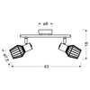Druciana lampa sufitowa Viking 92-68026 retro listwa szara