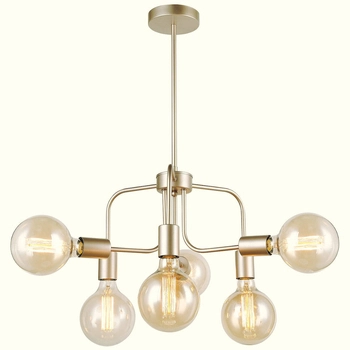 LAMPA sufitowa KRISTY MDM-3678/6 IGD Italux metalowa OPRAWA industrialna żarówki bulbs loft