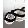 Wisząca lampa czarna szklana TUNTE do jadalni LED 43W 3500K ściemnialna nad stół LE46205