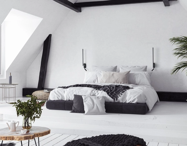 Kinkiet z włącznikiem Line 647301103 Elkim LED 9W 3000K obrotowy reflektorek czarny