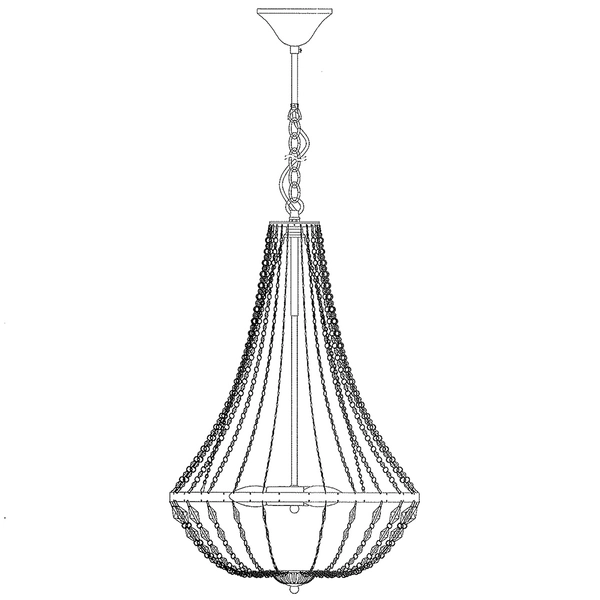 Kryształowa lampa wisząca Granso 106119 do jadalni crystal złota