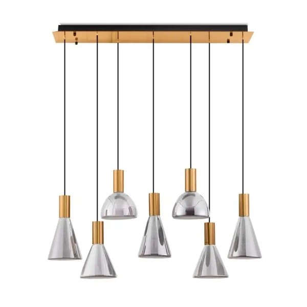 Ledowa zwisająca lampa SARDUNO LE45141 LED 47W szaro złota
