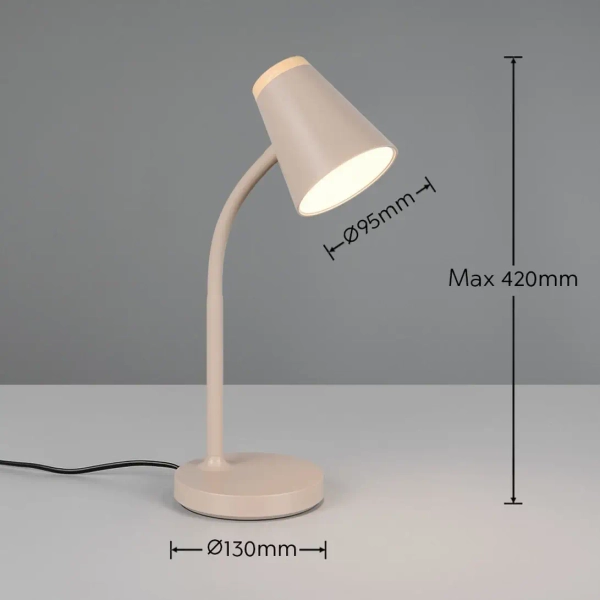 Biurkowa lampka PONGO R55831143 LED 4,5W 3000K regulowana beżowy
