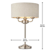 Lampa stołowa klasyczna Highclere 94369 Endon na komodę beż chrom