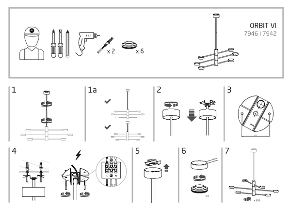 Sufitowa LAMPA regulowana ORBIT 7946 Nowodvorski industrialne molekuły sticks do jadalni czarne
