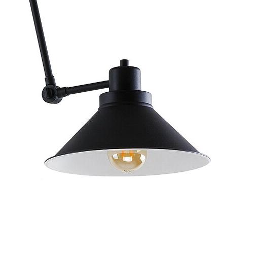 Lampa wisząca z wysięgnikami do regulacji TECHNO metalowa czarna biała TECHNO 9142