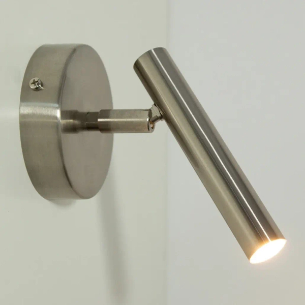 Nocna ścienna lampa Sopel 41512 nad łóżko do sypialni srebrny