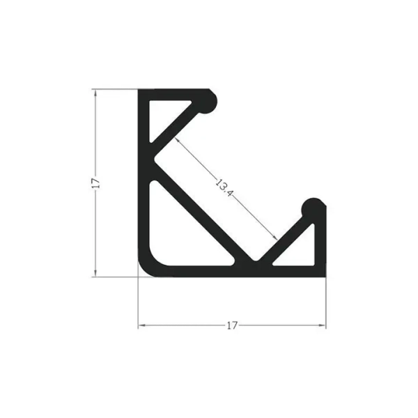 Profil do taśm ledowych P3-1C2 listwa do kuchni czarna