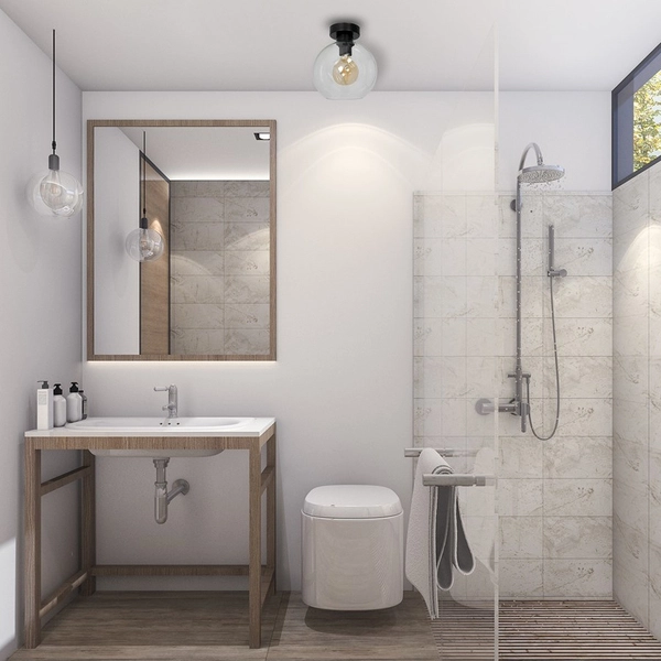 Loftowa LAMPA sufitowa SOFIA MLP6573 Milagro szklana OPRAWA skandynawska kula czarna przezroczysta