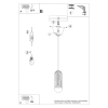 Lampa zwis Brina SL.1332 Sollux klatka bańka do salonu czarna