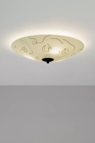 Okrągła lampa sufitowa Messy Family nowoczesny plafon biały