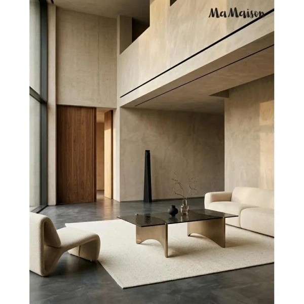 Czarna ława MANTA MM001501100394 złota szklana do salonu 130x70cm